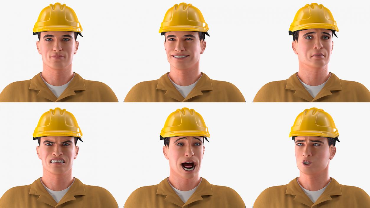 3D model Rigged Workers Collection