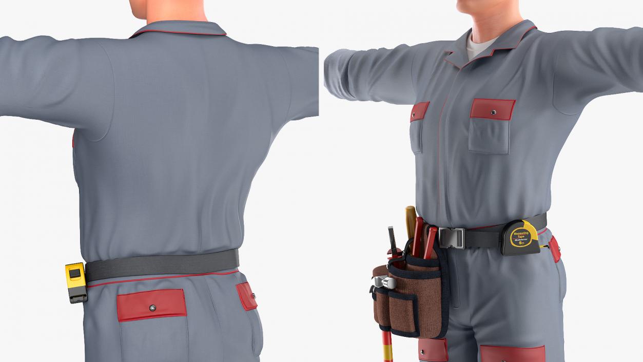 3D model Rigged Workers Collection