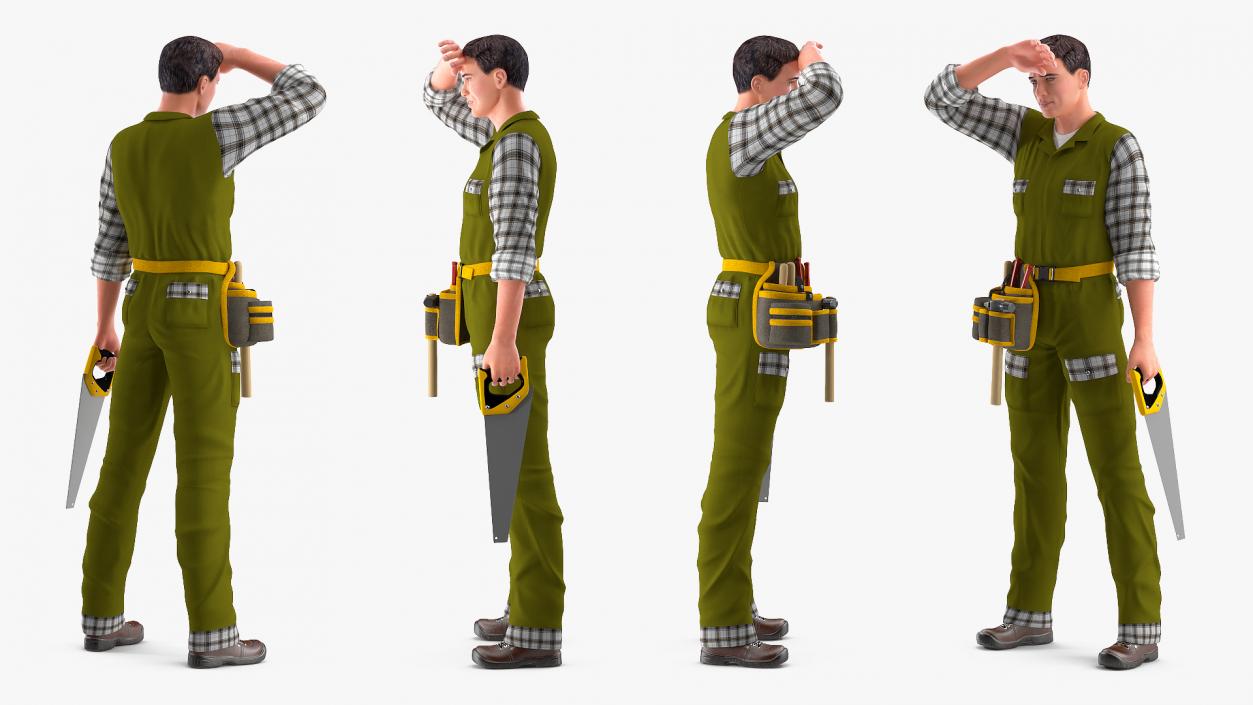 3D model Rigged Workers Collection