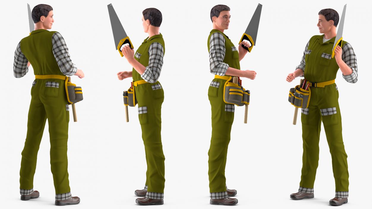 3D model Rigged Workers Collection