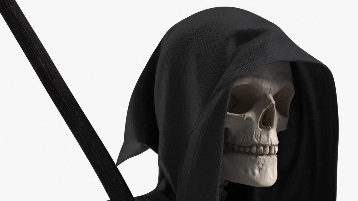 3D Grim Reaper Holding a Scythe model