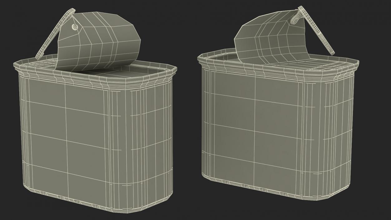 3D Spam Canned Food Opened model