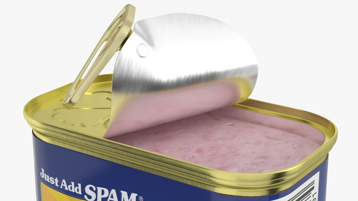 3D Spam Canned Food Opened model