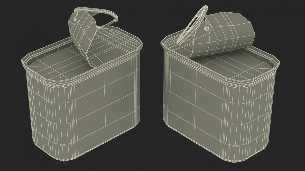 3D Spam Canned Food Opened model