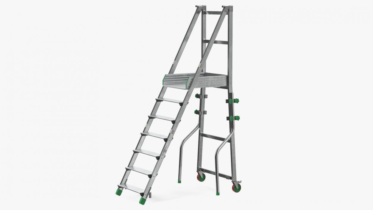 3D model Aluminium Platform Ladder