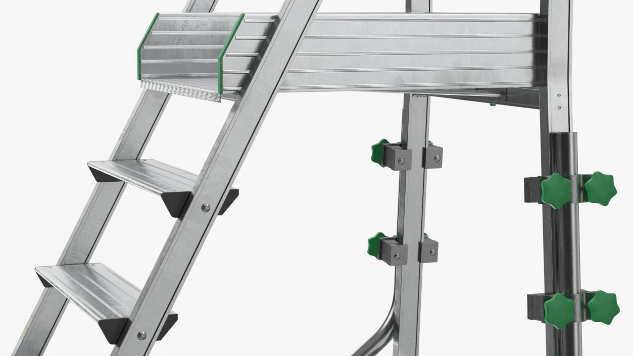 3D model Aluminium Platform Ladder