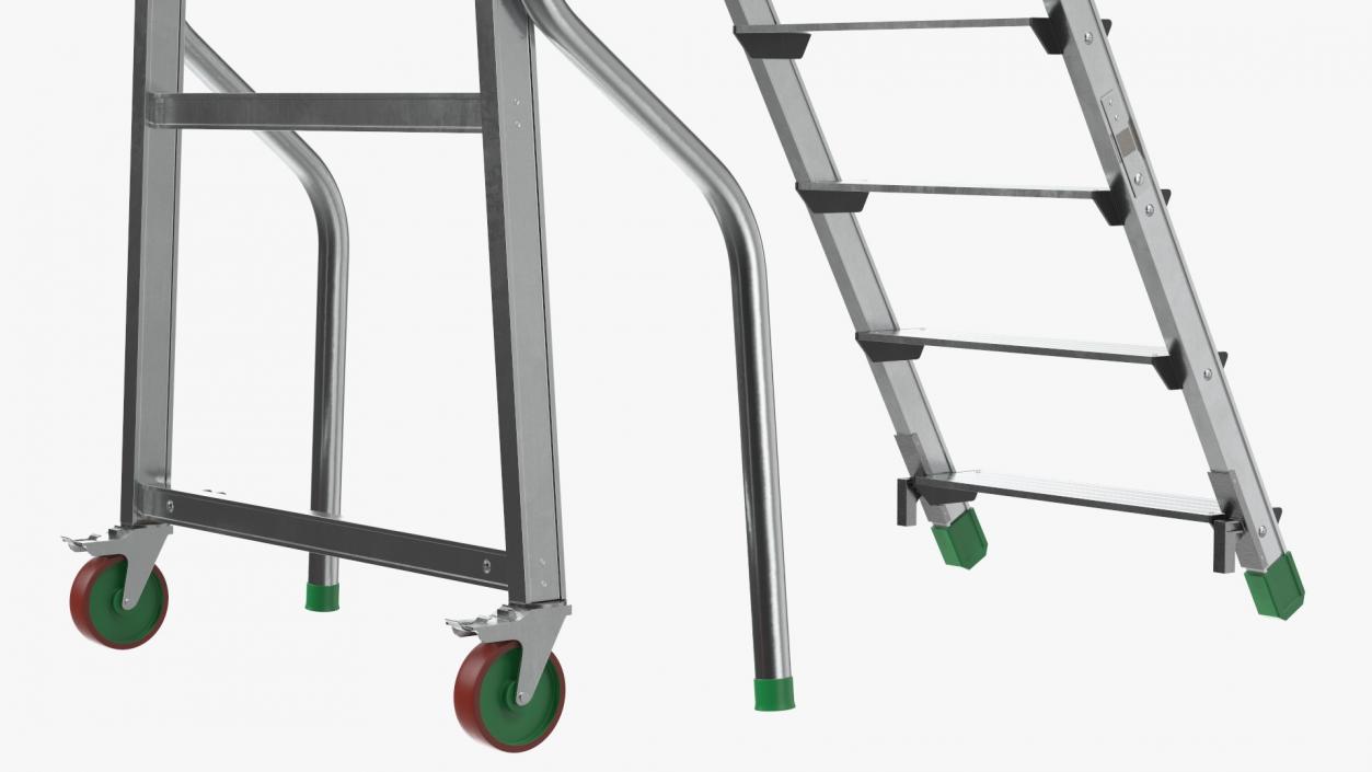 3D model Aluminium Platform Ladder