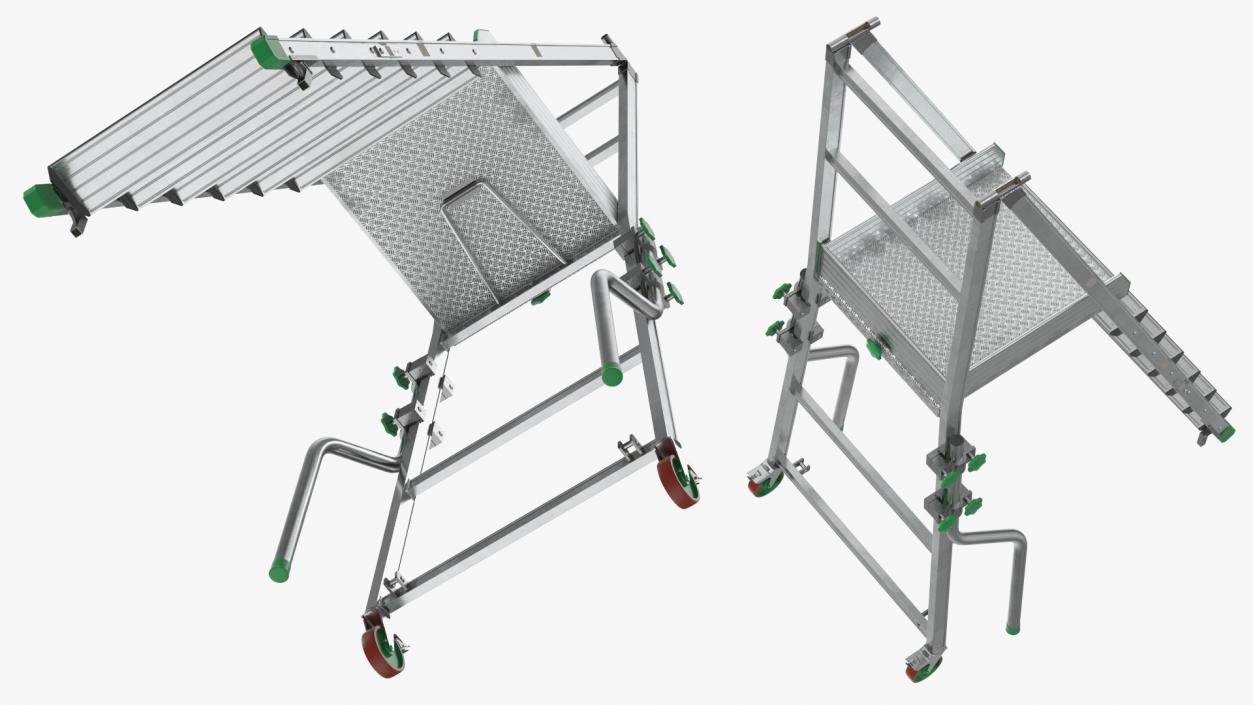 3D model Aluminium Platform Ladder