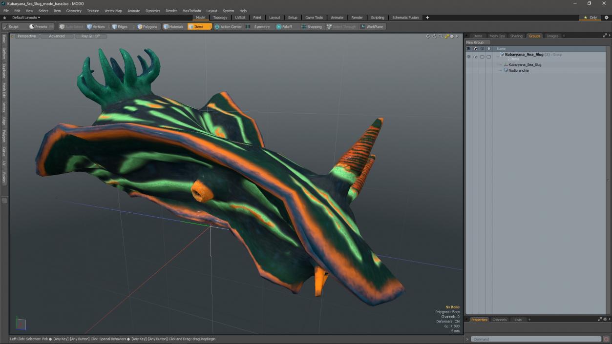 3D Kubaryana Sea Slug model