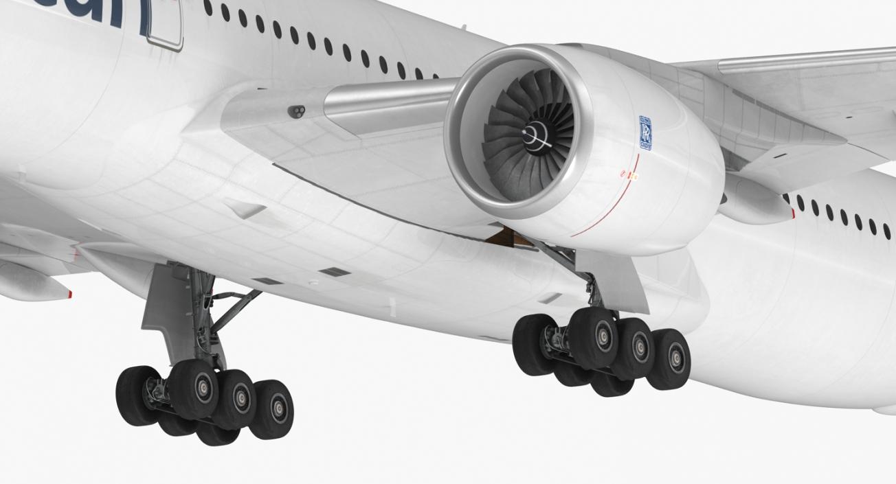 Airbus A350-1000 American Airlines 3D model