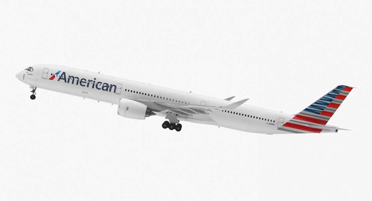 Airbus A350-1000 American Airlines 3D model