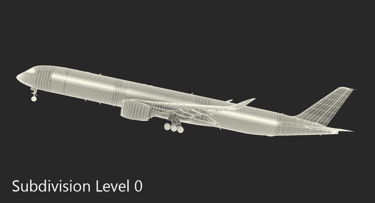 Airbus A350-1000 American Airlines 3D model