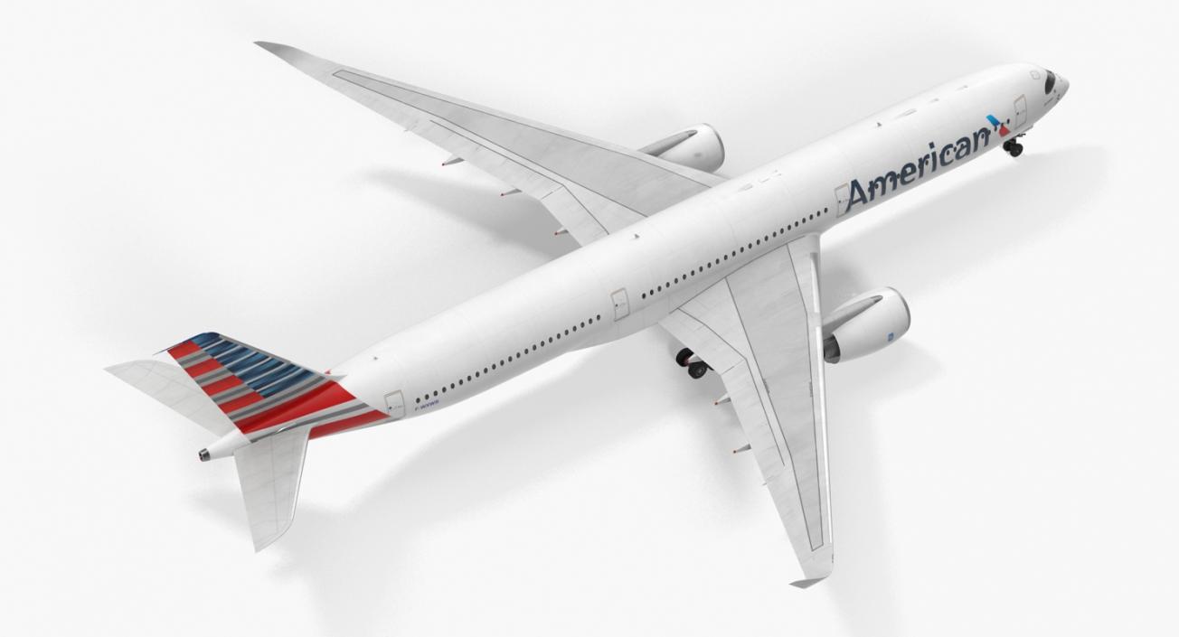 Airbus A350-1000 American Airlines 3D model