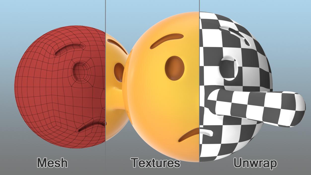 3D Lying Face Emoji