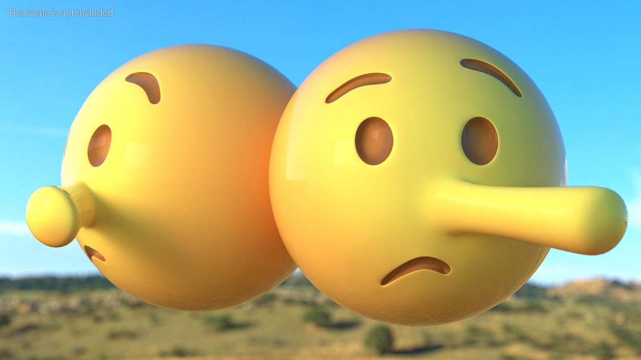 3D Lying Face Emoji