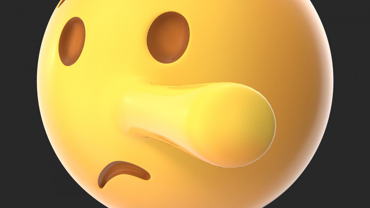 3D Lying Face Emoji