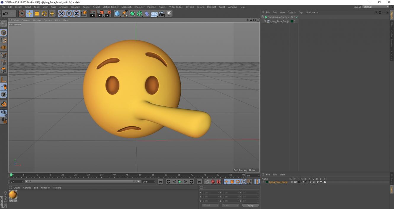 3D Lying Face Emoji