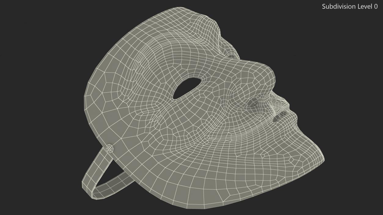 3D Anonymous Mask with Teardrop model