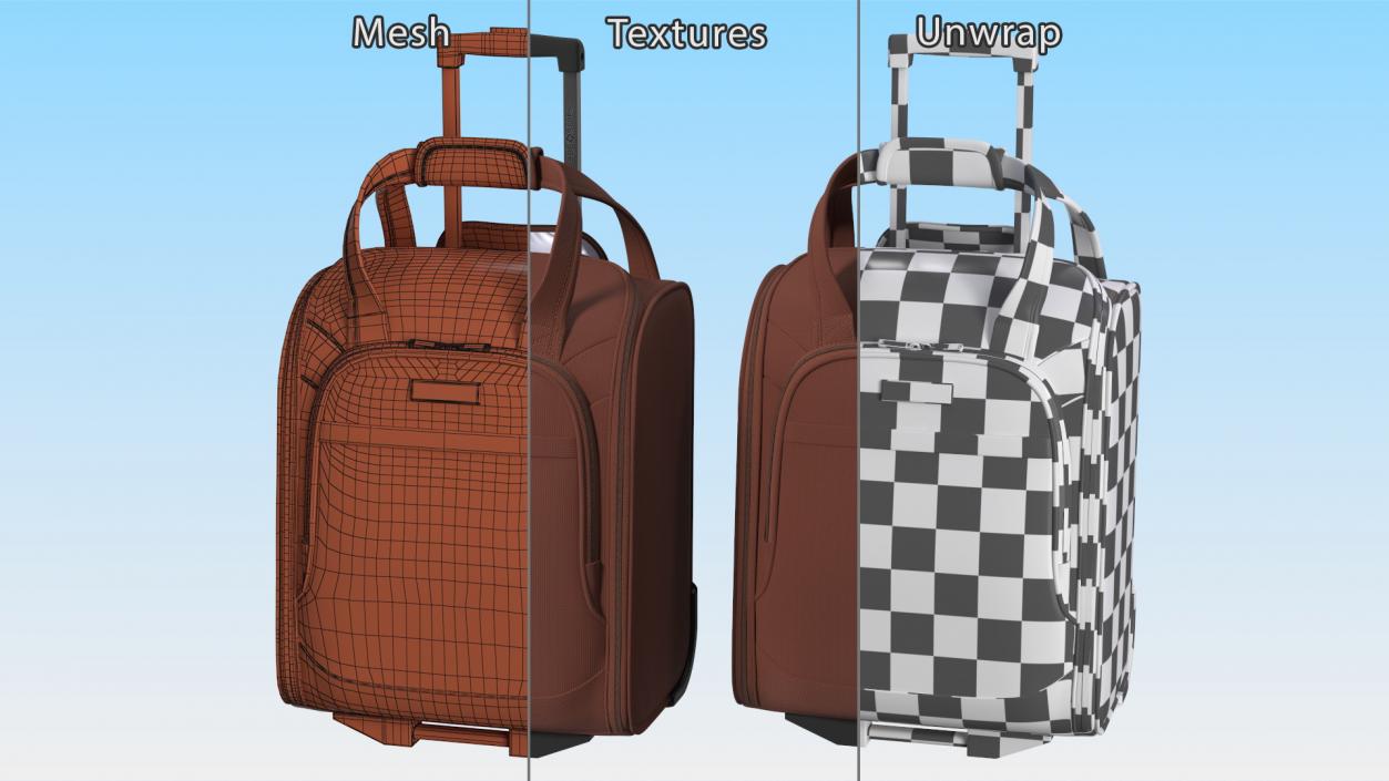 Softshell Luggage Bag Samsonite Brown 3D