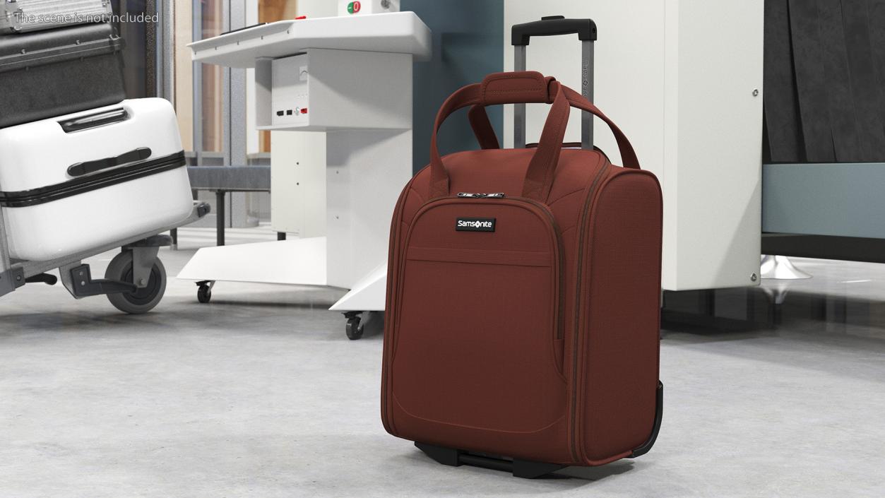 Softshell Luggage Bag Samsonite Brown 3D