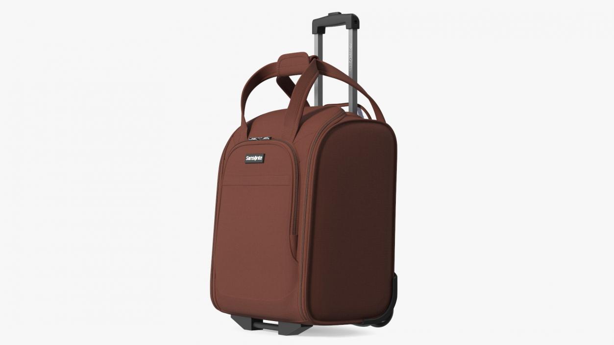 Softshell Luggage Bag Samsonite Brown 3D