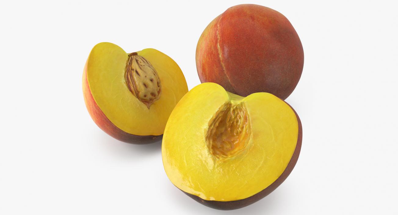 Peach Fruit Collection 3D