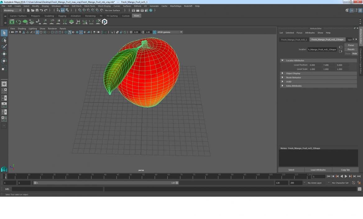 Fresh Mango Fruit 3D