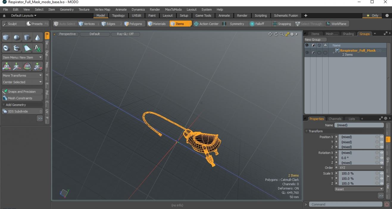 3D model Respirator Full Mask