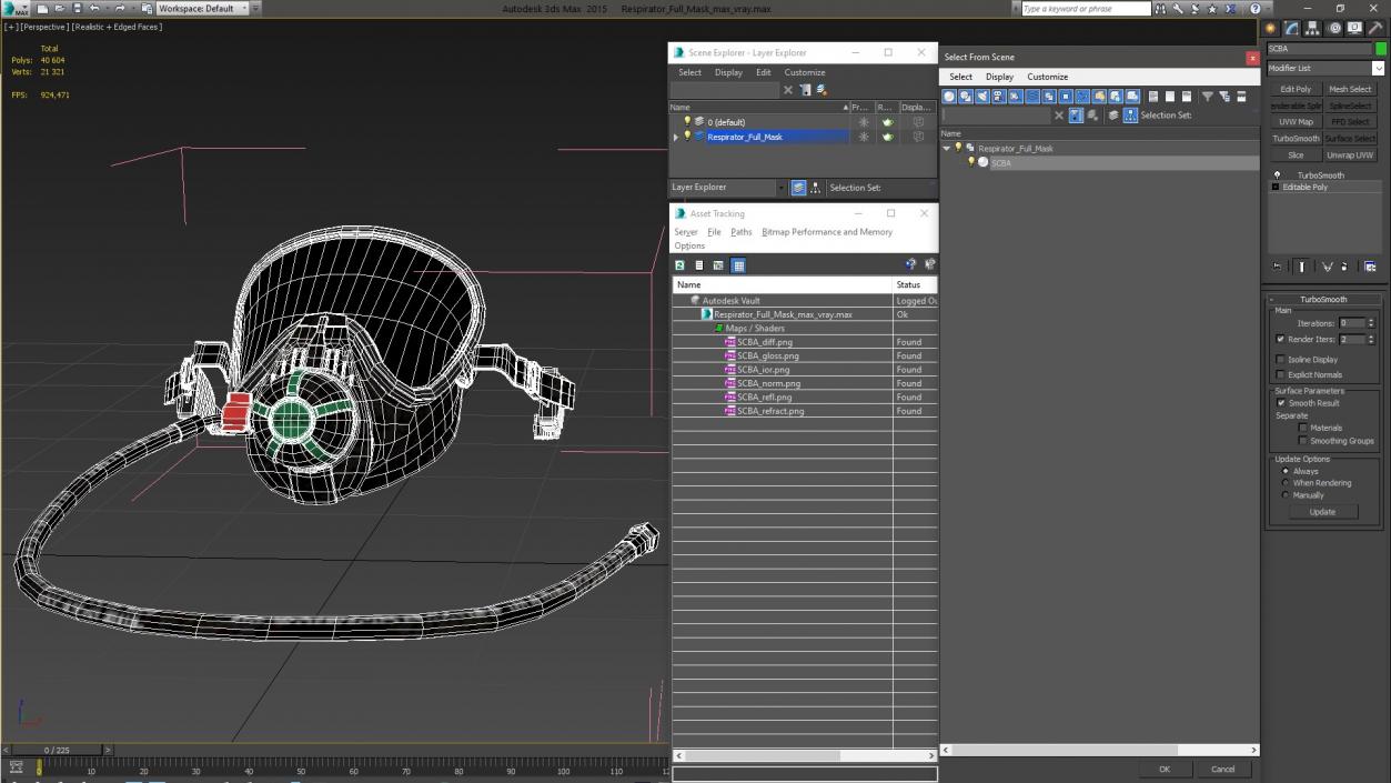 3D model Respirator Full Mask