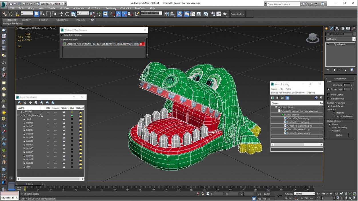 3D Crocodile Dentist Toy 2 model