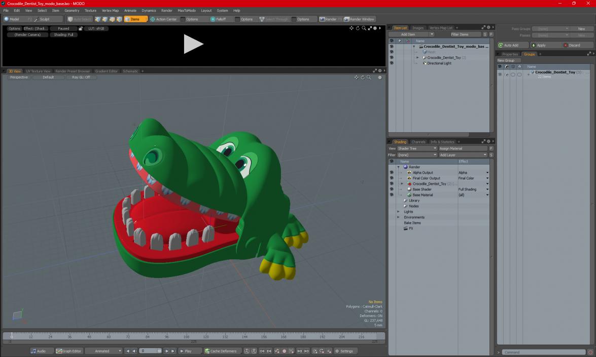 3D Crocodile Dentist Toy 2 model