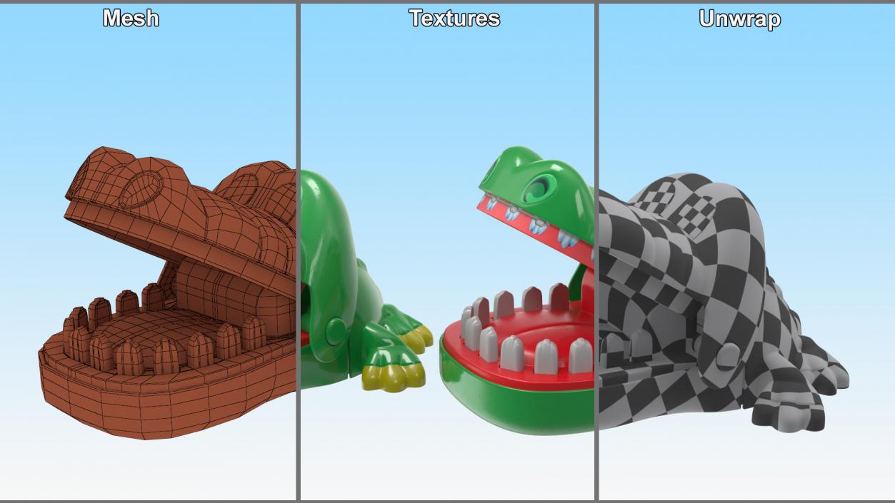 3D Crocodile Dentist Toy 2 model