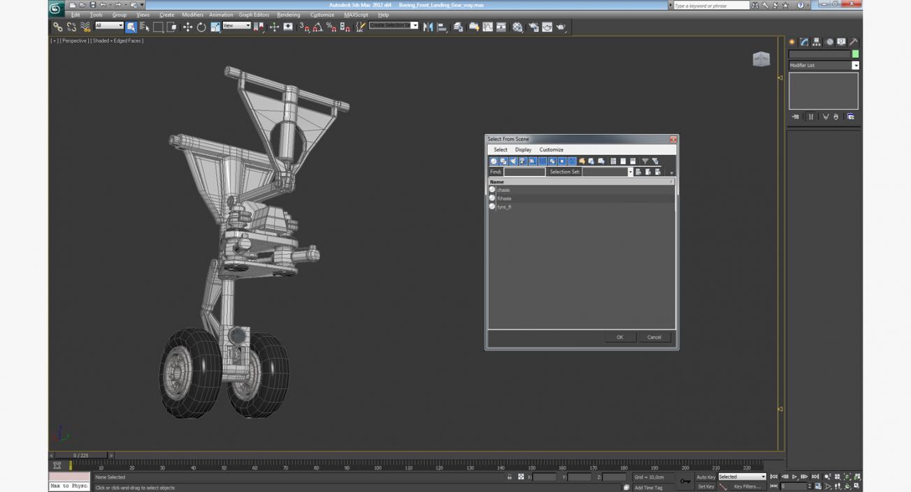 3D model Boeing Front Landing Gear