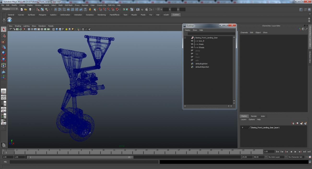 3D model Boeing Front Landing Gear