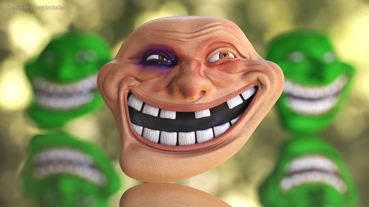 3D Trollface Beaten