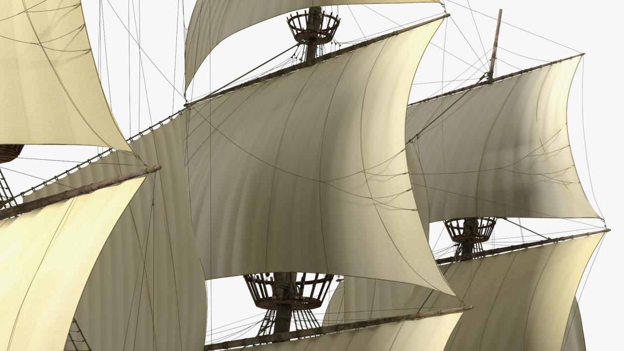 Galleon Sail Ship 3D