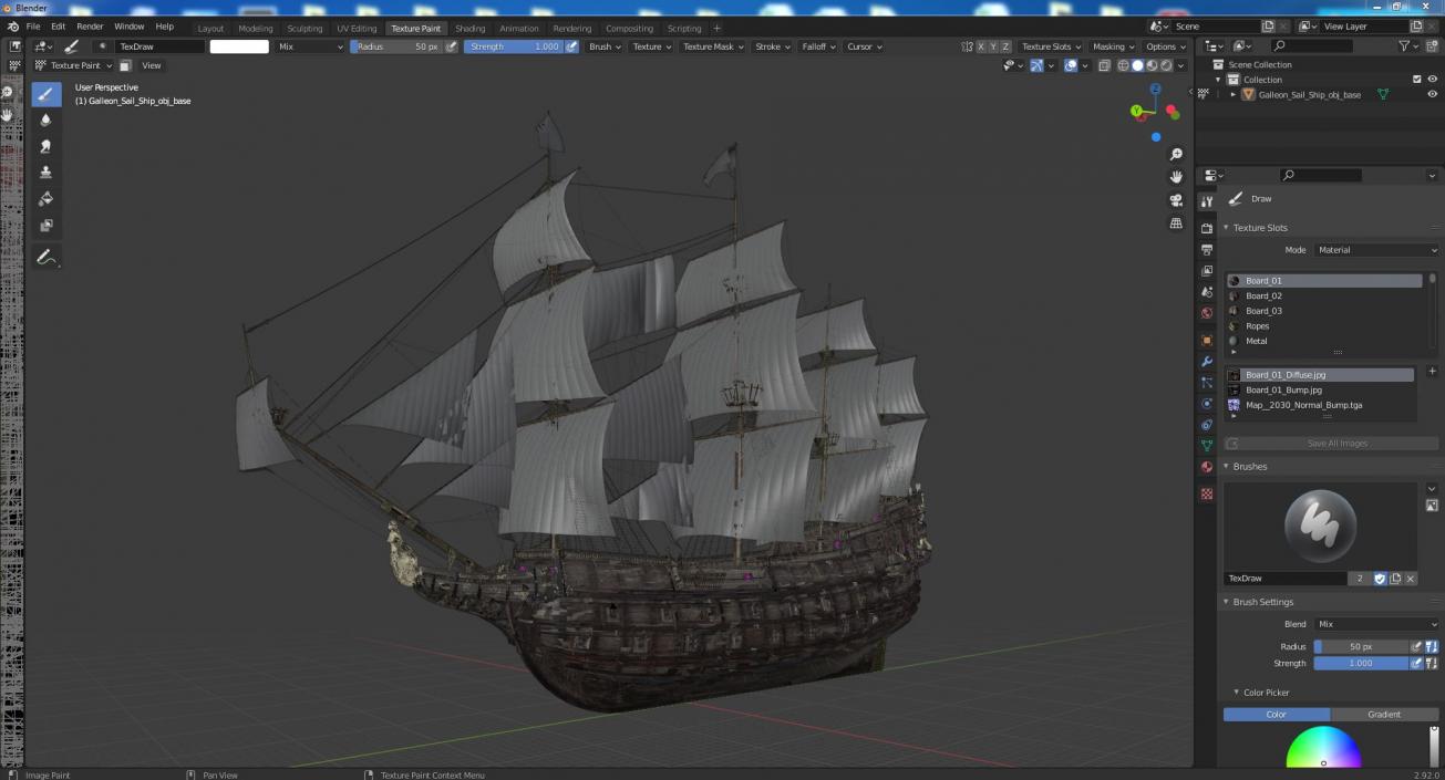 Galleon Sail Ship 3D