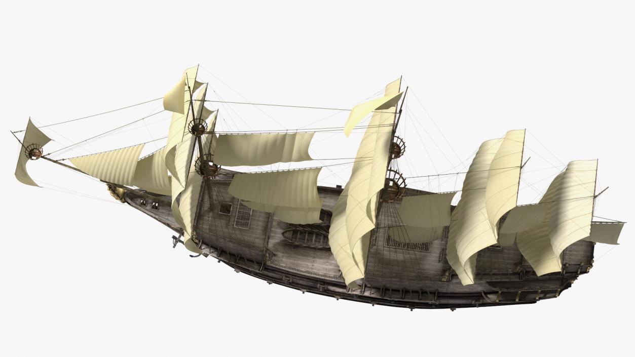 Galleon Sail Ship 3D