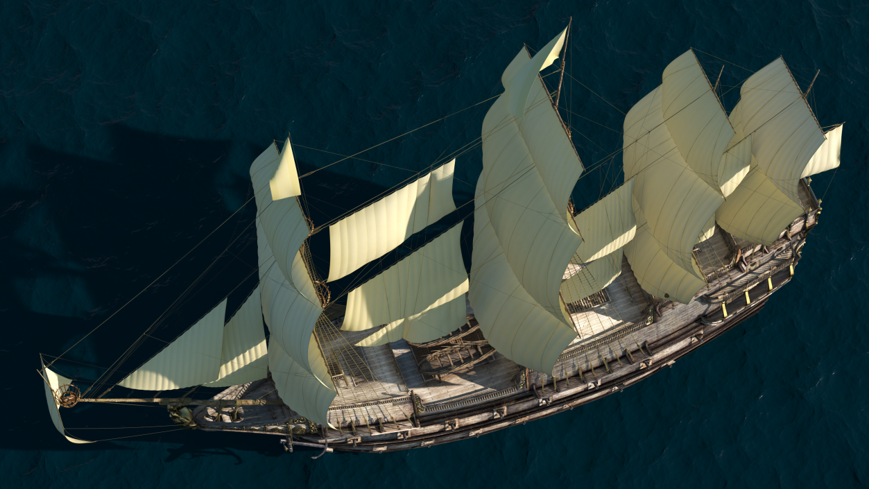 Galleon Sail Ship 3D