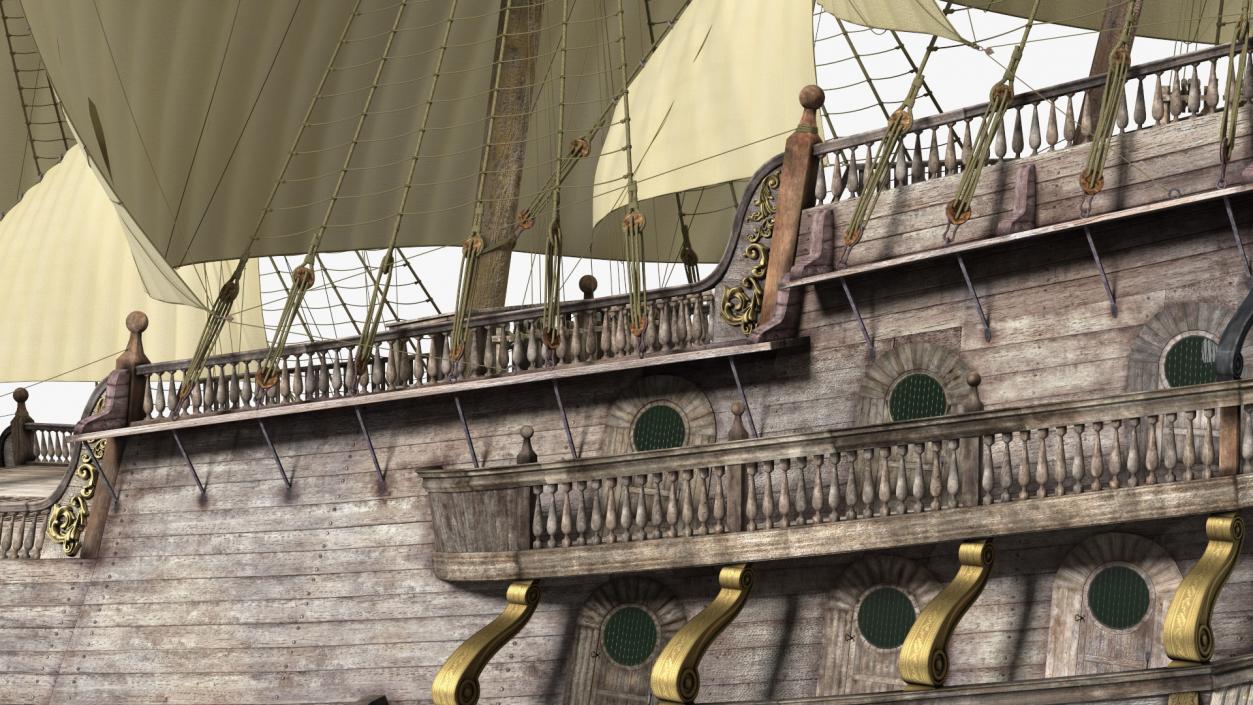 Galleon Sail Ship 3D