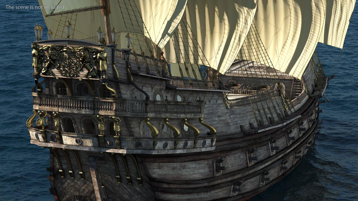 Galleon Sail Ship 3D