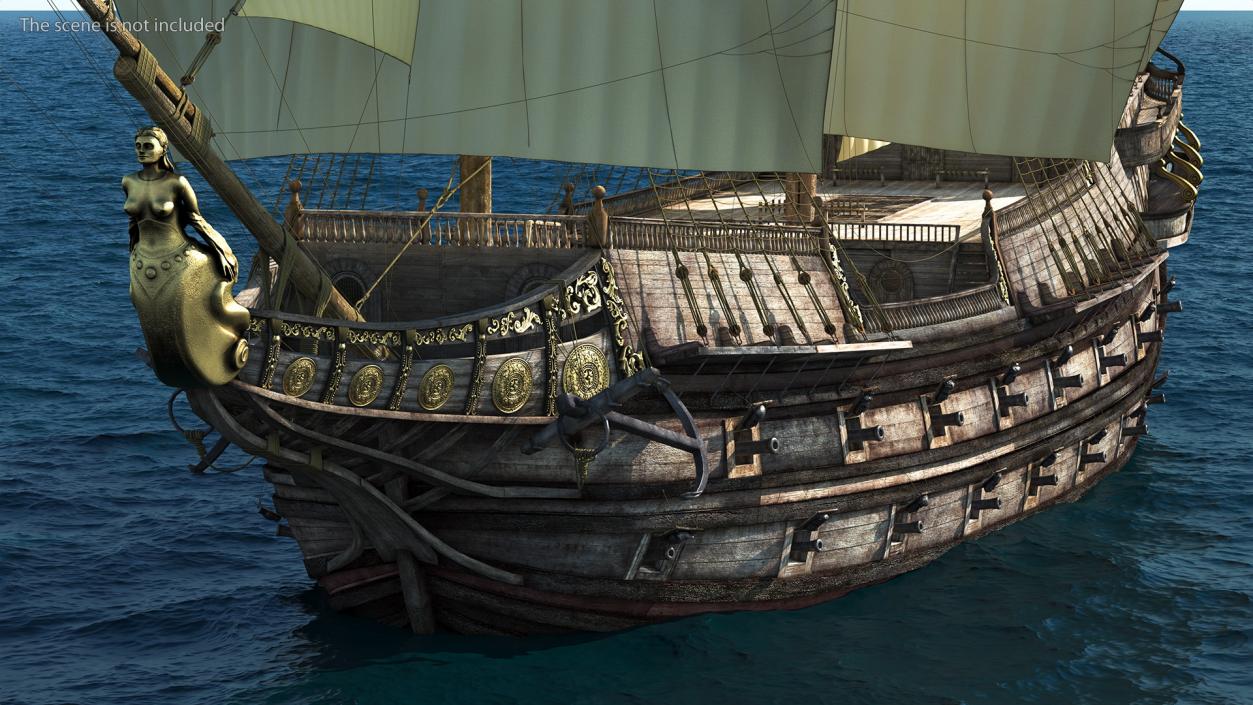 Galleon Sail Ship 3D