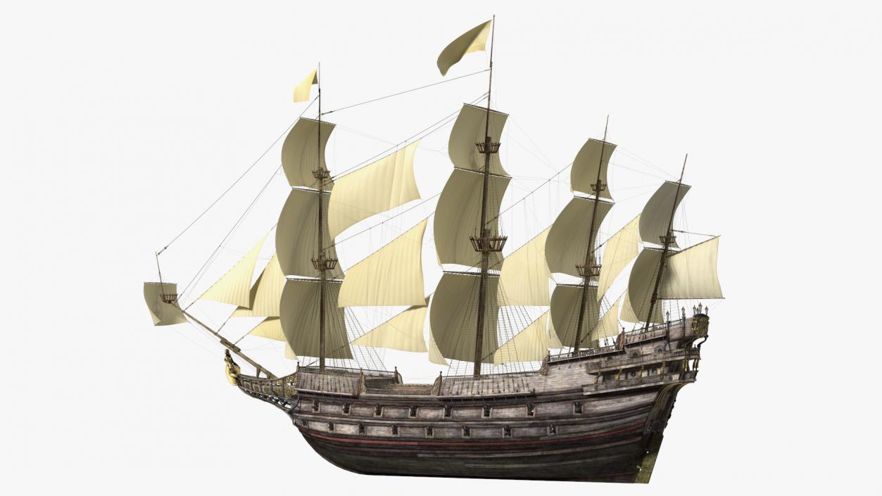 Galleon Sail Ship 3D