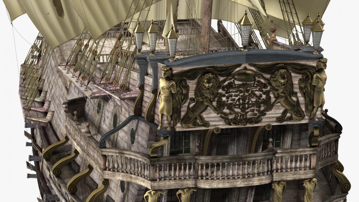 Galleon Sail Ship 3D