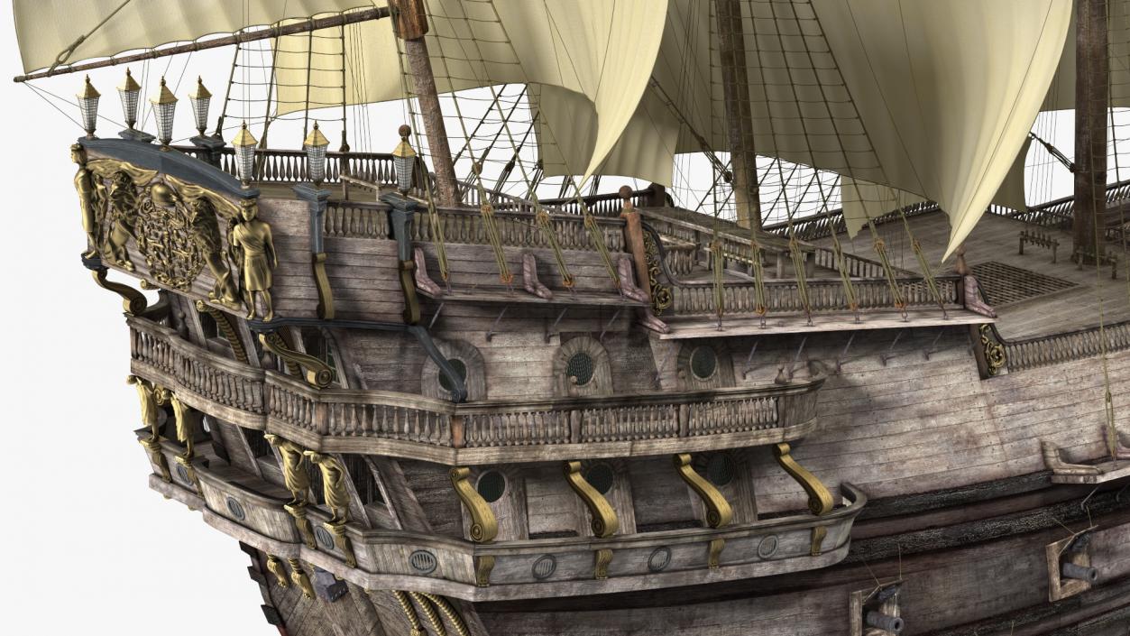 Galleon Sail Ship 3D