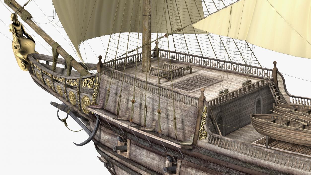 Galleon Sail Ship 3D