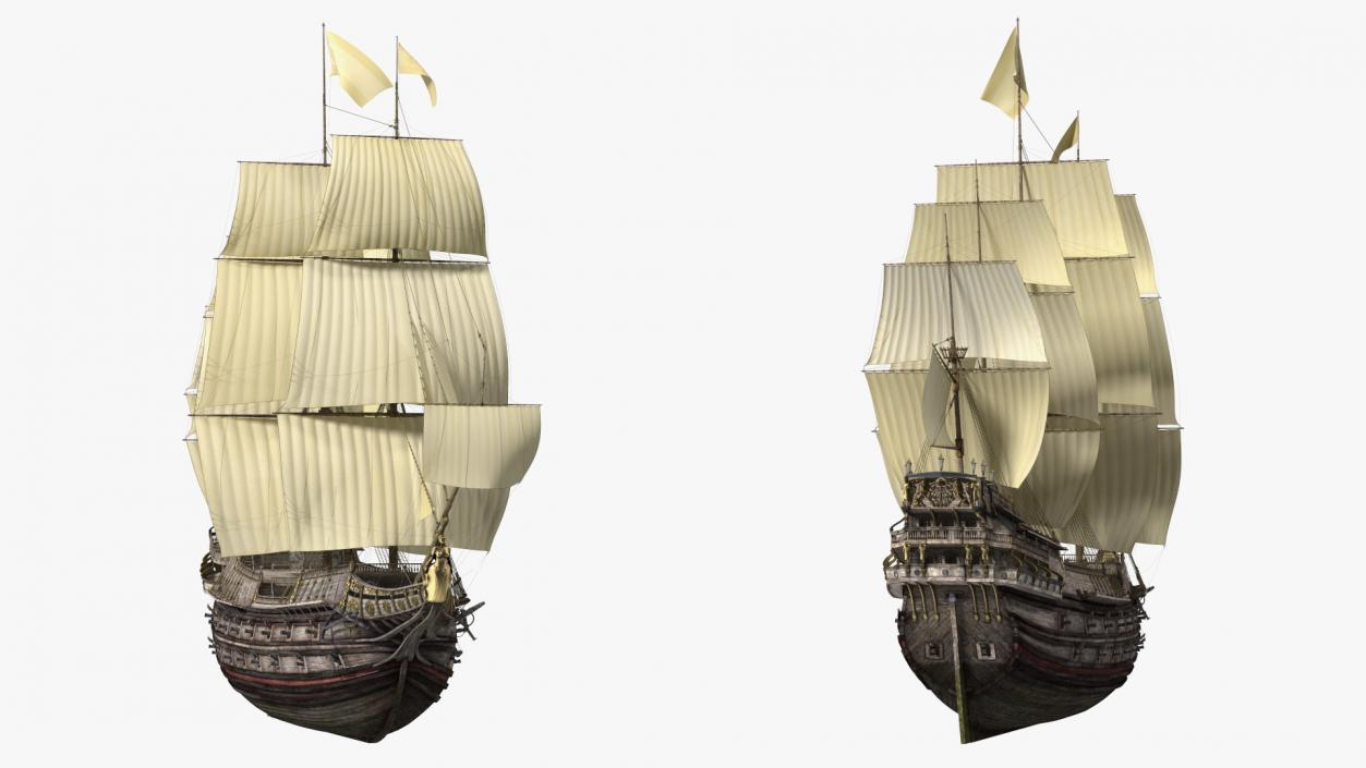 Galleon Sail Ship 3D