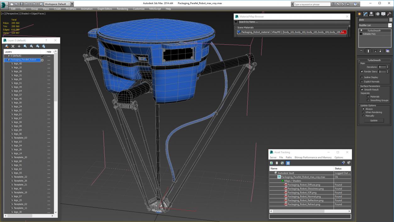 Packaging Parallel Robot 3D model