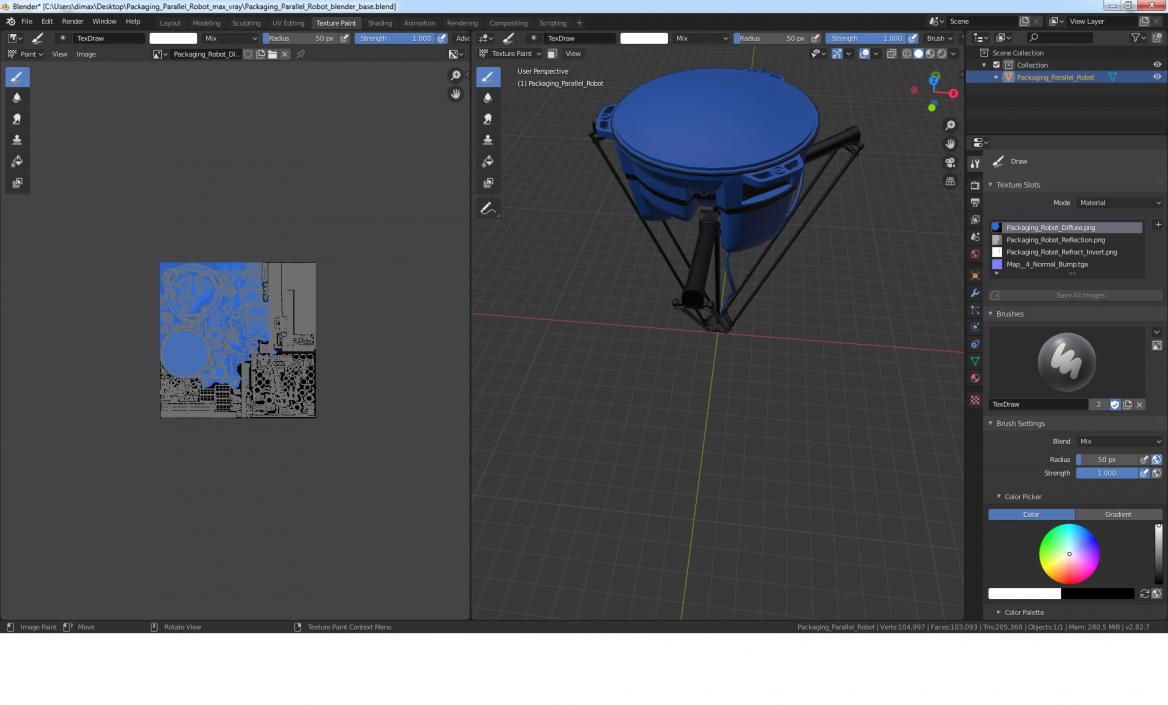 Packaging Parallel Robot 3D model