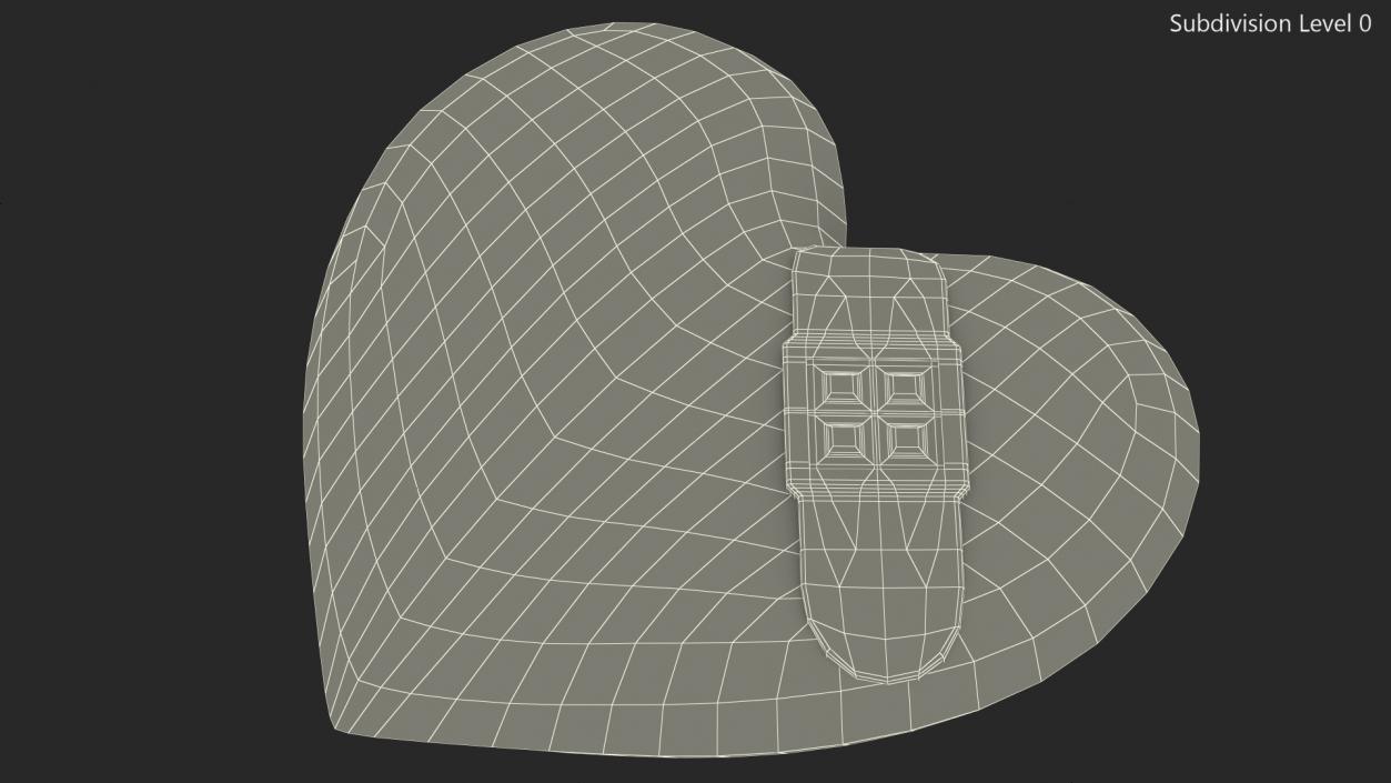 Heart with Patch Emoji 3D